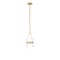 Z-Lite Cayden Pendant, 1-Light, 6.5 In.W x 16.75 In.H, Modern Gold/Clear + Etched Opal 1946P-ROD-MGLD - alternate 1